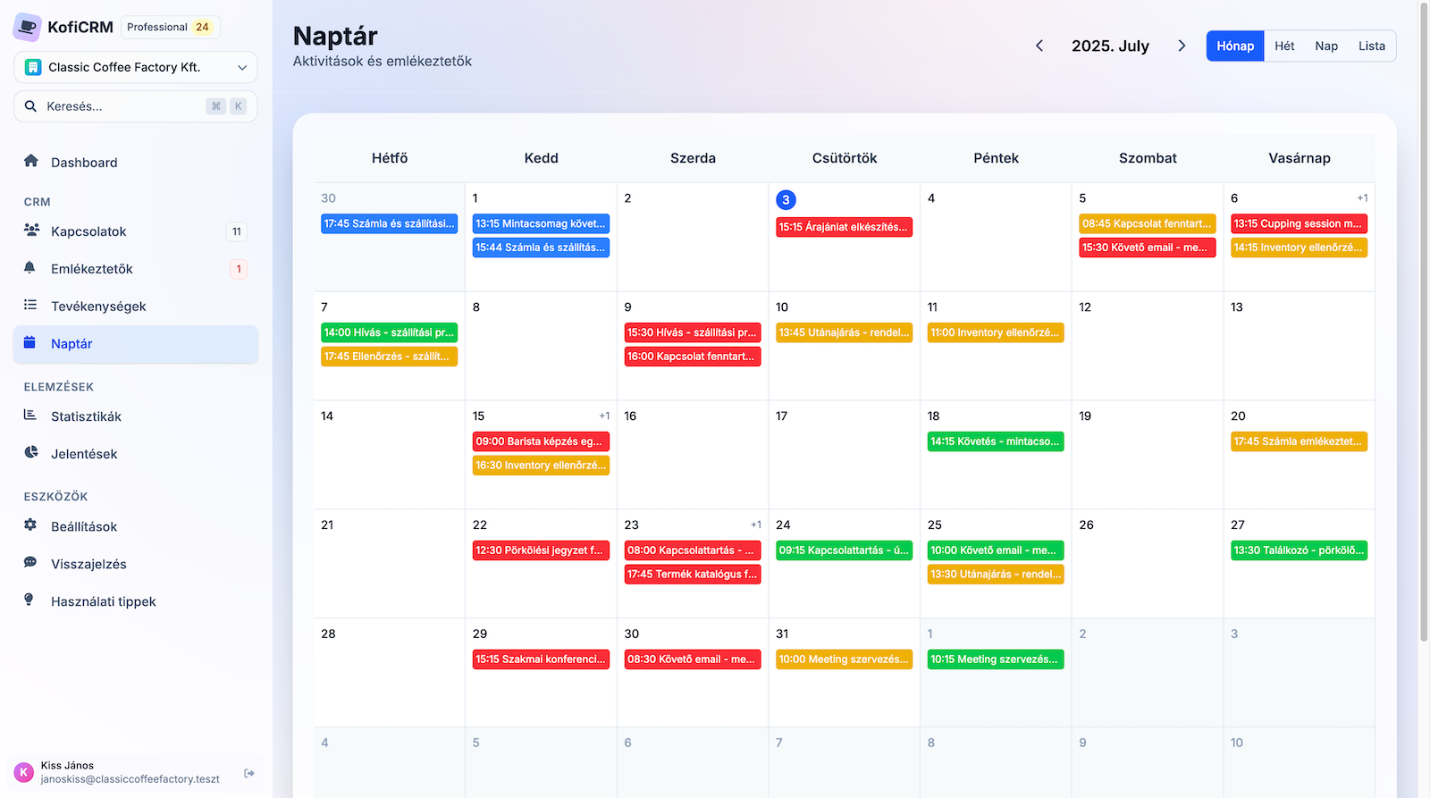 Google Naptár szinkron